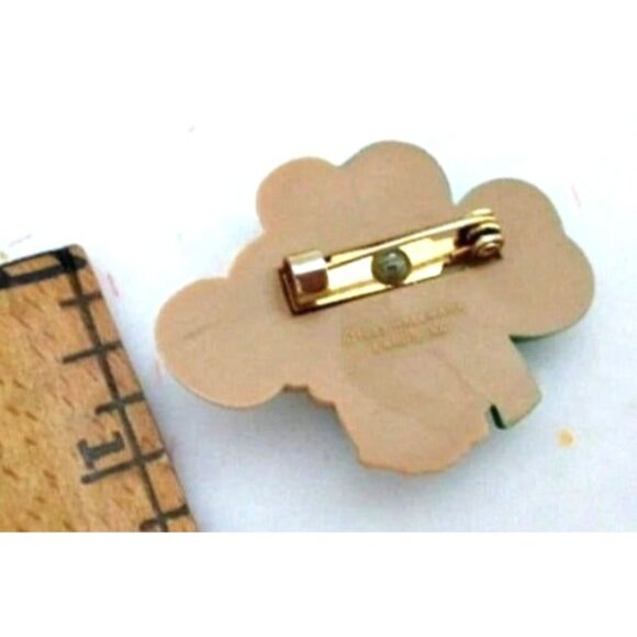 Hallmark Mouse & Shamrock Brooch Pin - Vintage 80s Jewelry - Gift Boxed - Picture 4 of 5